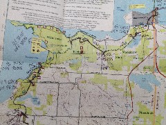 Map with Ruth Latitude / Longitude Notes; Wilderness State Park; Paradise, MI