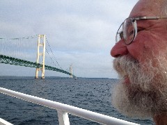 Macinac Bridge; Dan Dorrough; Lake Huron on the way to Macinac Island, MI