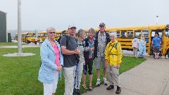 Carol; John, Dove Day; Dawn Bower; Bob; Ruth Bennett McDougal Dorrough; Macinac Bridge Walk; St Ignace MI