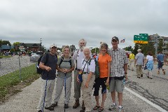 John, Dove Day; Dan, Ruth Bennett McDougal Dorrough; Dawn Bower; Bob; Macinac Bridge Walk