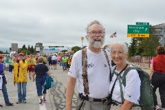 Dan, Ruth Bennett McDougal Dorrough; Macinac Bridge Walk; Macinaw City MI; quirky; Serendipitous