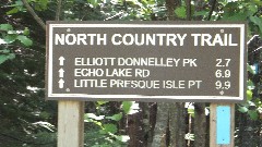 NCT; Little Garlic River; Marquette, MI
sign North Country Trail
Elliott Donneley Park
Echo Lake Rd
Little Presque Isle Pt