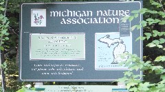 Twin Waterfalls sign; Hiking; NCT; Michigan; Pictured Rocks Outing