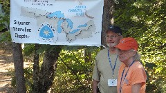 Tim Haas; sign Superior shoreline chapter; Hiking; NCT; Michigan; Pictured Rocks Outing