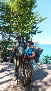 Dan Dorrough; Ruth Bennett McDougal Dorrough; Chapel Beach; Hiking; NCT; Michigan; Pictured Rocks Outing