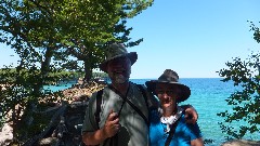 Dan Dorrough; Ruth Bennett McDougal Dorrough; Chapel Beach; Hiking; NCT; Michigan; Pictured Rocks Outing