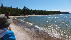 Ruth Bennett McDougal Dorrough; NCT Lakeshore Trail near mosquito river; Michigan; Pictured Rocks Outing