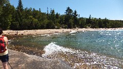 Betty Randall; NCT Lakeshore Trail near mosquito river; Michigan; Pictured Rocks Outing