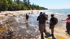 Mikie Kuhman; Chad Wilde; Beth Keloneva; NCT Lakeshore Trail near mosquito river; Michigan; Pictured Rocks Outing