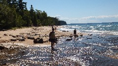 Betty Randall; NCT Lakeshore Trail near mosquito river; Michigan; Pictured Rocks Outing