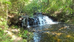 Mosquito Falls Waterfall Lake Superior; Michigan; Pictured Rocks Outing