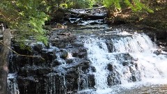 Mosquito Falls Waterfall Lake Superior; NCT; Michigan; Pictured Rocks Outing