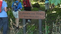 sign Lake Shore Trail - Sand Point 4mi; NCT; Michigan; Pictured Rocks Outing