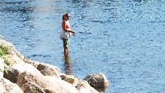 girl fishing; Hiking; NCT; Michigan; White Cloud