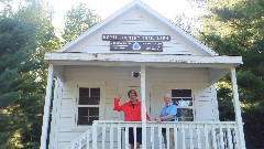 Beth Keloneva; Ruth Bennett McDougal Dorrough; Hiking; 
Birch Grove Schoolhouse; Michigan; White Cloud; cabin