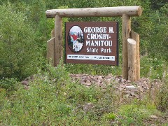 NCT; Minnesota; Sonju
sign George H Crosby Manitou State Park