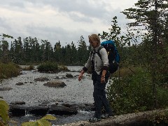 Cheryl Passe; Log bridge; NCT/Kek; Kekekabic Trail MN