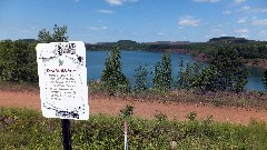 NCT; Mesabi Trail; Hibbing, MN
sign Morton Mine Pit Water Color