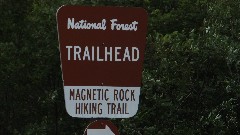 sign trailhead; Magnetic Rock Hiking Trail