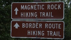 NCT
sign Magnetic Rock 
Hiking Trail
Border Route 
Hikling Trail