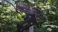 NCT
sign Border Route Trail; South Lake Trail, MN