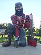 Dan Dorrough; Ruth Bennett McDougal Dorrough; Paul Bunyan Statue; Akeley, MN