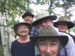 Linda, Bruce Johnson; Dan Dorrough; Ruth Bennett McDougal Dorrough; Carter Hedeen; selfie