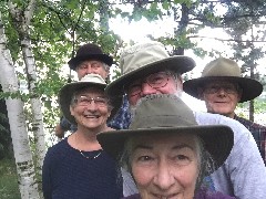 Linda, Bruce Johnson; Dan Dorrough; Ruth Bennett McDougal Dorrough; Carter Hedeen; selfie