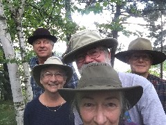 Linda, Bruce Johnson; Dan Dorrough; Ruth Bennett McDougal Dorrough; Carter Hedeen; selfie