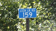 Hiking; NCT; Minnesota; Border Route
sign Loon Lake Road 159