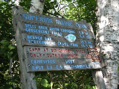 sign Superior Hiking Trail
Split Rock river Crossing 2 3 mi
Gooseberry Falls 6 0 mi
Beaver Bay 13 3 mi
Tettegouche State Park 25 4 mi