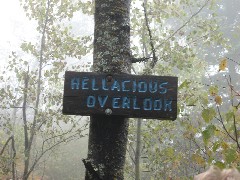 NCT; Minnesota; Lake Superior Hike; Hellacious Overlook sign