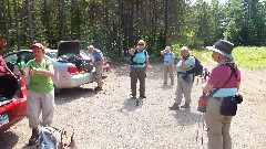 Kathy Bowen; Bill, Mary Coffin; Sue; Kathy Disque; Ruth Bennett McDougal Dorrough; NCT; New York; Adirondacks near Elm Lake Road; Owl Pond Road