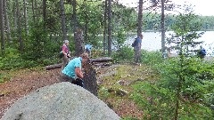 Ruth Bennett McDougal Dorrough; Mary Coffin; Jon, Kathy Bowen; Hiking; NCT; New York; Adirondacks Rock Pond; Central Mountains