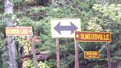 sign Schroon Lake; Olmstedville