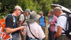 Bob; Tony Gonzalez; Ruth Bennett McDougal Dorrough; Bea; Mary Coffin; Dick Lightcap; Hiking; NCT; New York; Adirondacks; Ice Cave Trail Beaver Ponds