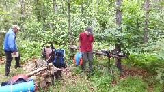 Paul Sertillo; Steve Hayes; our campground at Horn Lake; New York; Adirondacks; West Central Wilderness Area