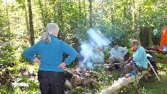 Ruth Bennett McDougal Dorrough; Mike Ogden; Mary Coffin; our campground at Horn Lake; NCT; New York; Adirondacks; West Central Wilderness Area