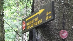 sign Peaked Mt Trail; 13th Lake Trailhead;
Hiking; NCT; New York; Adirondacks