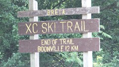 sign BREIA CX Ski Trail; End of Trail; Boonville 12KM
Hiking; NCT; New York; Black River Canal Trail