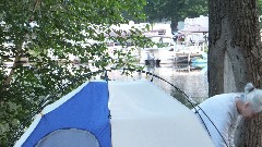 Ruth Bennett McDougal Dorrough; tent; Paradise Cove Campground; Sylvan Beach NY