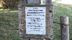 Cattle Pasture Ahead sign; Hiking; NCT; New York; Link Trail