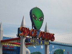 Space Aliens Grill and Bar; Bismarck; North Dakota; quirky; Serendipitous