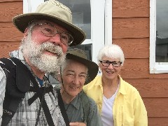 Dan Dorrough; Ruth Bennett McDougal Dorrough; Mary Moberg; Wolcott; Colfax, ND; selfie