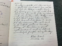 Alan Shoup in the logbook at Sakakawea State Park