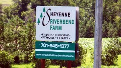 sign Sheyenne River Bend Farm, ND