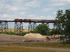 Railroad bridge (3rd longest ) Valley City North Dakota