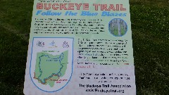 sign You are on the Buckeye Trail; Follow the Blue Blazes; ; BT