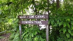 sign Miami / Erie Canal Towpath Trail; BT