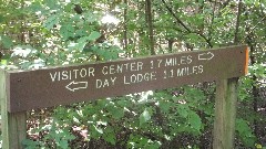 sign visitor center - day lodge; Hiking; NCT; Buckeye Trail; Caesar s Creek; BT